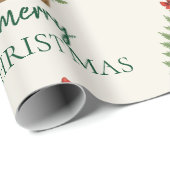 Elegant Christmas Tree – Red Ribbon Geschenkpapier (Rolleneckpunkt)