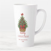 Elegant Christmas Tree – Red Ribbon Milchtasse (Rechts)