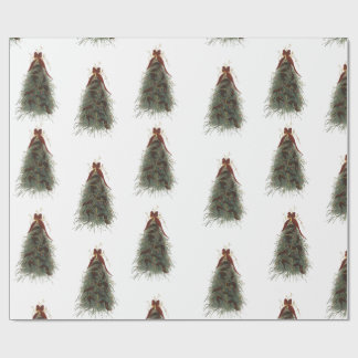 Elegant Christmas Tree Wrapping Paper Geschenkpapier