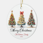 Elegant Christmas Trees Holiday Season Keramik Ornament (Links)