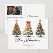 Elegant Christmas Trees Holiday Season Postkarte (Vorne/Hinten)
