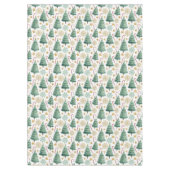 Elegant Christmas trees red green gold tablecloth Tischdecke (Vorderseite)