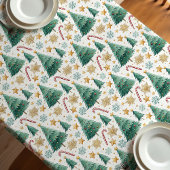 Elegant Christmas trees tablecloth candy cane art Tischdecke