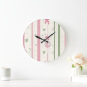 Elegant Christmas Wall Clock – Festive Winter Time Große Wanduhr (Zuhause)