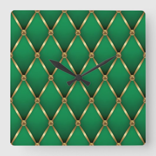 Elegant Christmas Wall Clock – Festive Winter Time Quadratische Wanduhr (Vorderseite)