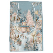 Elegant Christmas Whimsical Village | Gift Bag Mittlere Geschenktüte (Vorderseite)