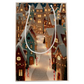 Elegant Christmas Whimsical Village | Gift Bag Mittlere Geschenktüte (Vorderseite)