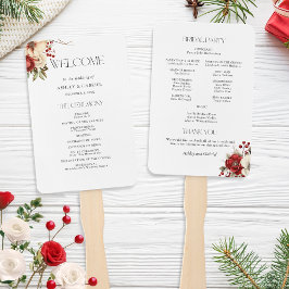 Elegant Christmas Winter Floral Fächer