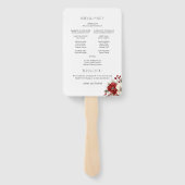 Elegant Christmas Winter Floral Fächer (Rückseite)