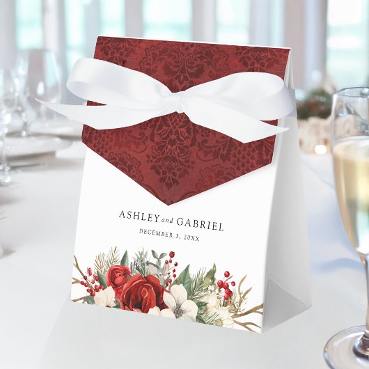 Elegant Christmas Winter Floral Geschenkschachtel