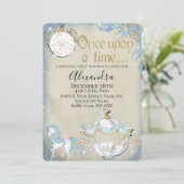 Elegant Cinderella Fairy Tale Thema Einladung (Stehend Vorderseite)