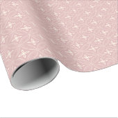 Elegant Circles on Dusty Rose Pink Gift Wrap Geschenkpapier (Rolleneckpunkt)