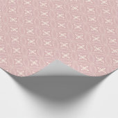 Elegant Circles on Dusty Rose Pink Gift Wrap Geschenkpapier (Ecke)