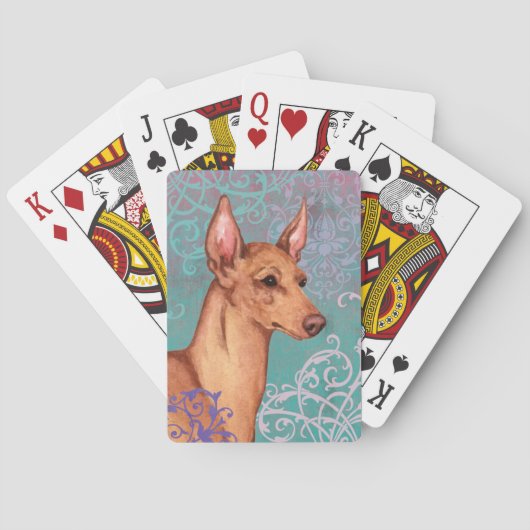 Elegant Cirneco dell'Etna Spielkarten (Rückseite)