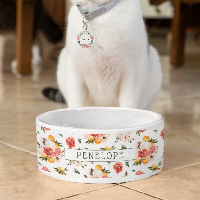 Elegant Citrus Botanical | Monogramm Napf (Von Creator hochgeladen)