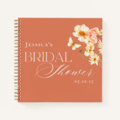 Elegant Citrus Floral Brautparty Guest Notizblock (Vorderseite)