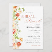 Elegant Citrus Floral Bridal Brunch Einladung (Vorderseite)