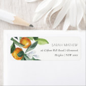 Elegant Citrus Orange Botanical Boho Adresse (Insitu)