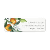 Elegant Citrus Orange Botanical Boho Adresse (Vorne)