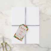 Elegant Citrus Orange Wedding Vielen Dank Geschenkanhänger (Mit Garn)