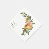 Elegant Citrus Orchard | Boho Botanic Monogram Serviette (Ecke)