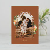 Elegant Citrus Orchard | Boho Save the Date Foto Folieneinladung (Stehend vorne)