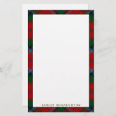 Elegant Clan MacNachtan MacNaughton Tartan Kariert Briefpapier (Vorne/Hinten)