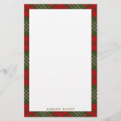Elegant Clan Scott Tartan Kariert Briefpapier (Vorderseite)