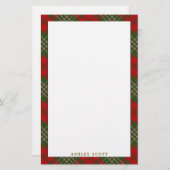 Elegant Clan Scott Tartan Kariert Briefpapier (Vorne/Hinten)