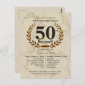 Elegant Class of 1975 50. High School Wiedersehen Postkarte (Vorne/Hinten)