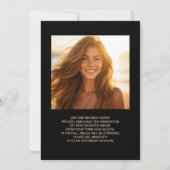 Elegant Class of 2024 Foto Grad Abschluss (Rückseite)