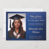 Elegant Class of 2025 Abschluss Ankündigung (Vorderseite)