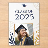 Elegant Class of 2025 Design Acryleinladungen (Vorderseite)