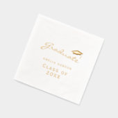 Elegant Class of Graduate Cap Abschluss Servietten Mit Folie (Links)