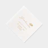 Elegant Class of Graduate Cap Abschluss Servietten Mit Folie (Rechts)