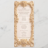 Elegant Classic Baroque Frame Wedding Program Programm (Rückseite)