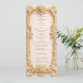 Elegant Classic Baroque Frame Wedding Program Programm (Stehend Vorderseite)