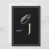 Elegant Classic Black & Ivory Old Money Wedding Einladung (Rückseite)