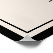 Elegant Classic Black Welcome to Our Wedding Sign Poster (Ecke)