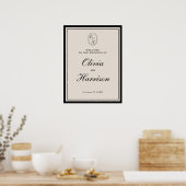 Elegant Classic Black Welcome to Our Wedding Sign Poster (Küche)
