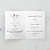 Elegant Classic Black & White Calligraphy Wedding Programm (Innenseite)