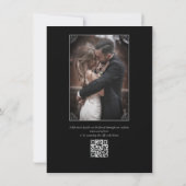Elegant Classic Black & White Calligraphy Wedding Save The Date (Rückseite)