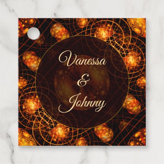 Elegant Classic Boho Modern Gold #901 Wedding Geschenkanhänger (Vorderseite)