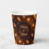 Elegant Classic Boho Modern Gold #901 Wedding Pappbecher (Vorderseite)