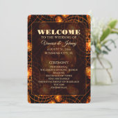 Elegant Classic Boho Modern Gold #901 Wedding Programm (Stehend Vorderseite)