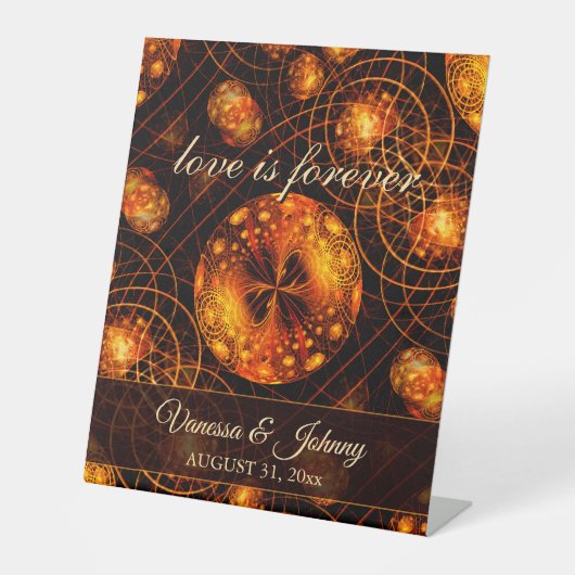 Elegant Classic Boho Modern Gold #901 Wedding Sockelschild (Vorderseite)