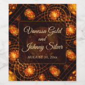 Elegant Classic Boho Modern Gold #901 Wedding Weinetikett (Einzelnes Label)