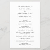 Elegant Classic Budget Wedding Program Flyer (Vorne)