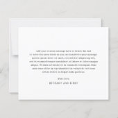 Elegant Classic Budget Wedding Thank You Card (Rückseite)