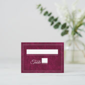 Elegant Classic Burgundy Berry Wedding Platzkarte (Stehend Vorderseite)